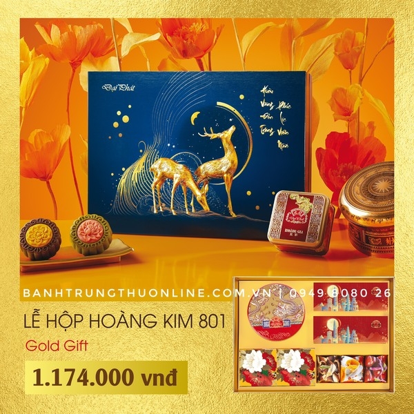 Bánh Trung Thu Đại Phát 2024 - Lễ Hộp Hoàng Kim 801