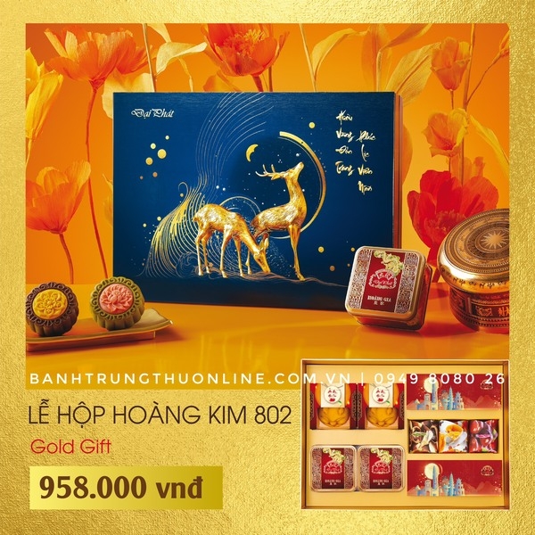 Bánh Trung Thu Đại Phát 2024 - Lễ hộp Hoàng Kim 802