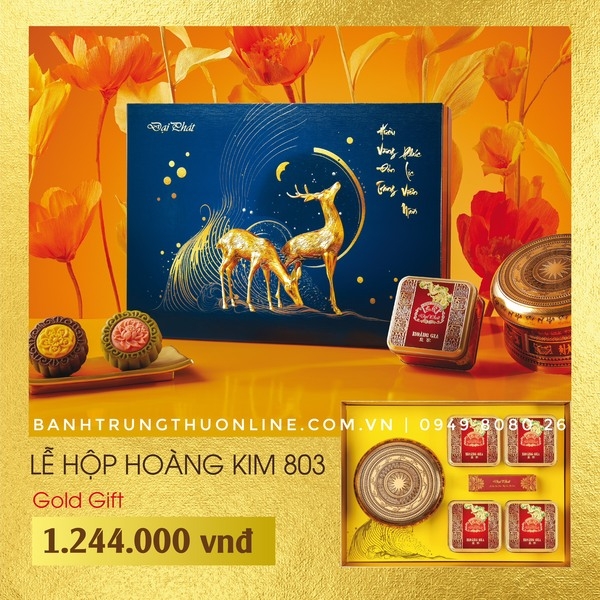 Bánh trung thu Đại Phát 2024 - Lễ hộp Hoàng Kim 803